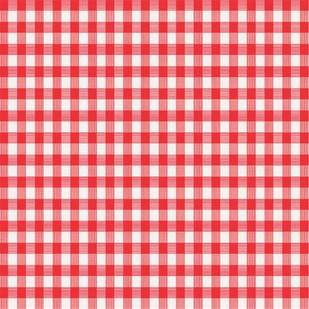 MENU 52 x 52 in. Red & White Checkered Plastic Tablecloth ME2513389